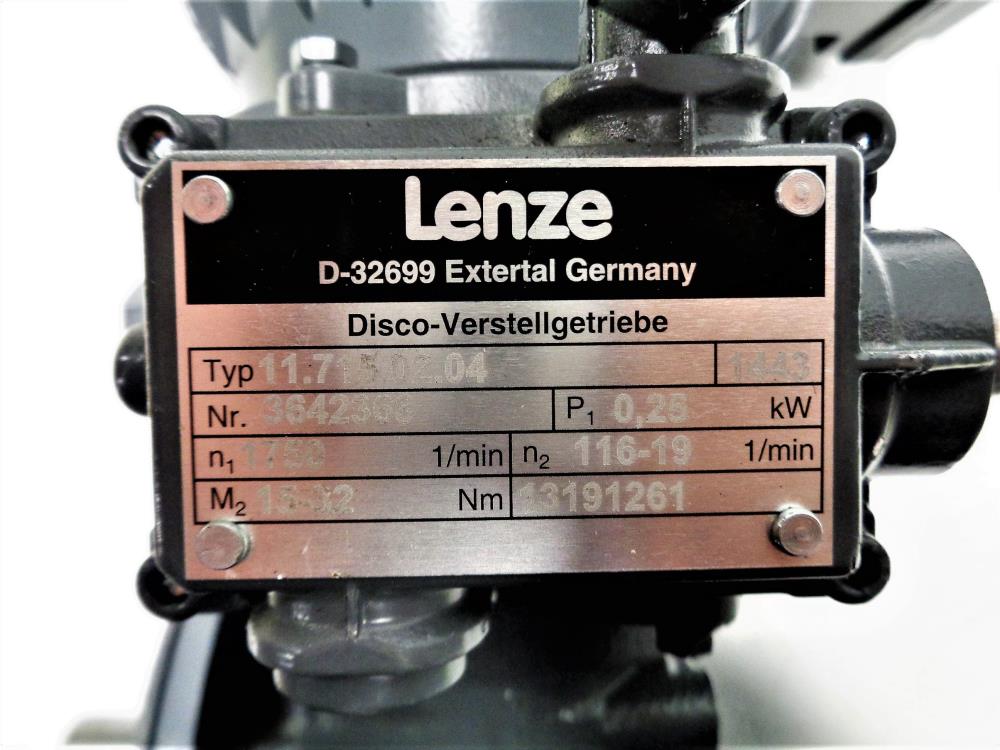 Lenze Gearbox 52.145.04.10 with Motor MDERAXX071-12